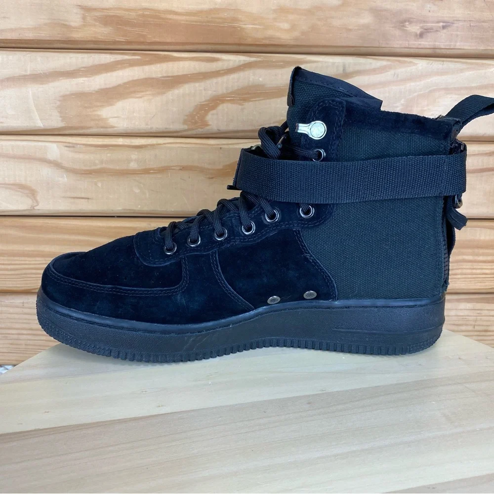 Nike SF Air Force 1 Mid Big Logo Black Cool Grey Men's 9 US Sneakers 917753 008
